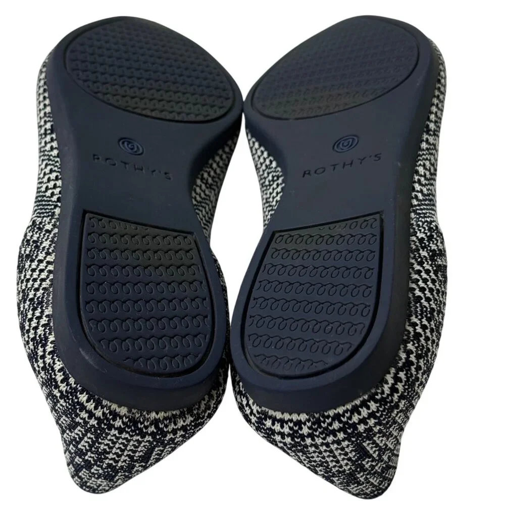 Rothy’s The Point Navy‎ Houndstooth Womens 6.5
